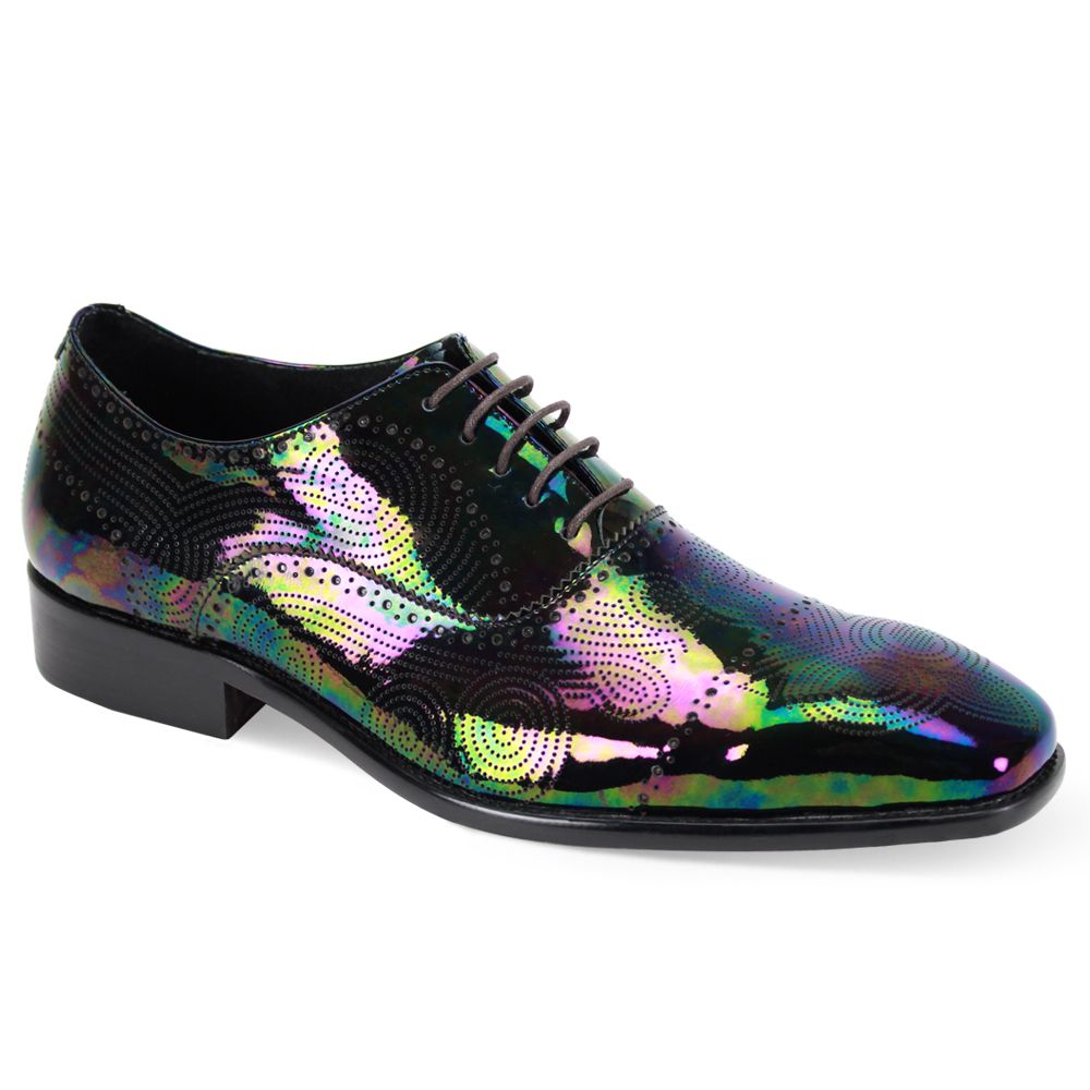 Steven Land Men's Premium Leather Dress Shoe - Reflective Colors