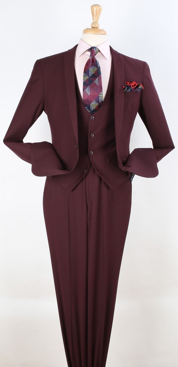Royal Diamond Men's 3 Piece Fashion Outlet Suit - Slim Fit
