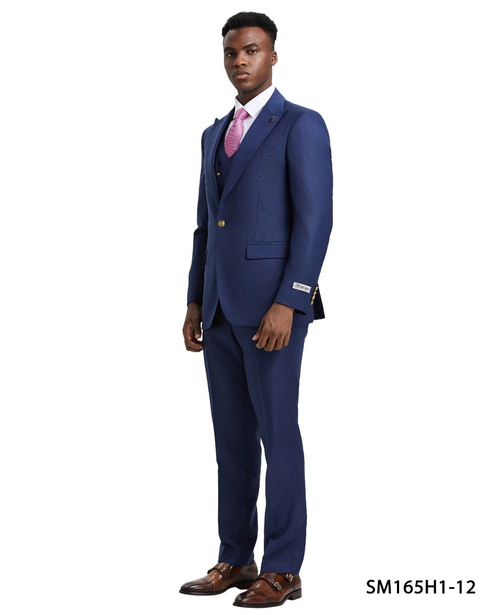 Stacy Adams Suit Mens Olive 3 Piece Suit DB Vest Vinci main image 1