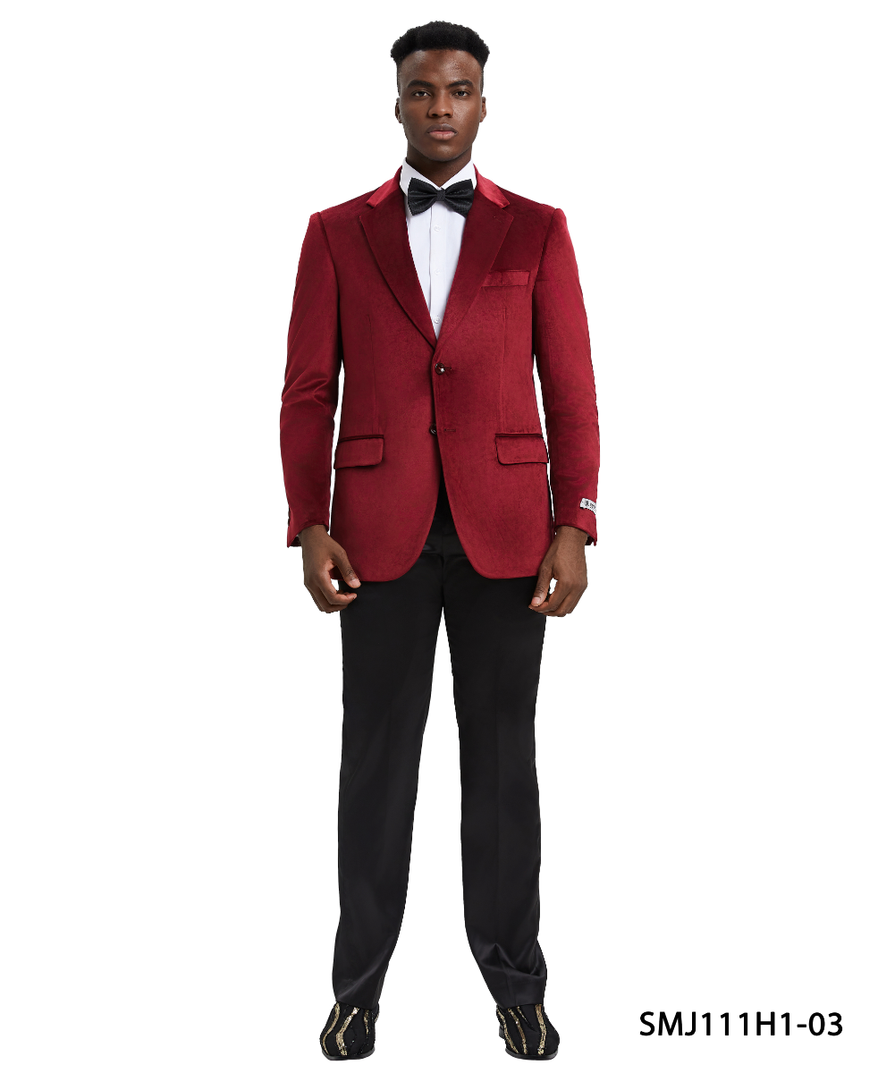Stacy Adams Men s Hybrid Fit Sport Coat Solid Velvet
