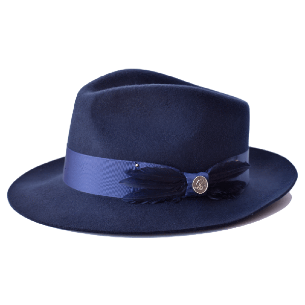 100% Wool Fedora Hat - Teardrop Crown