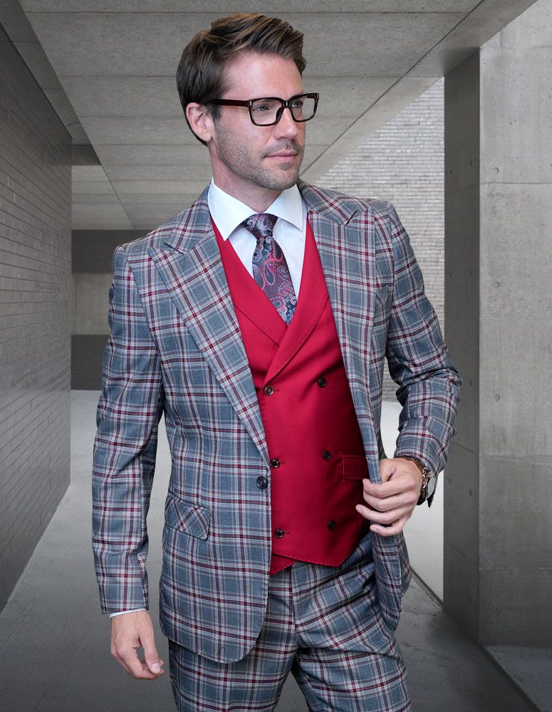 Candidmen: Maroon 3 Piece Suit