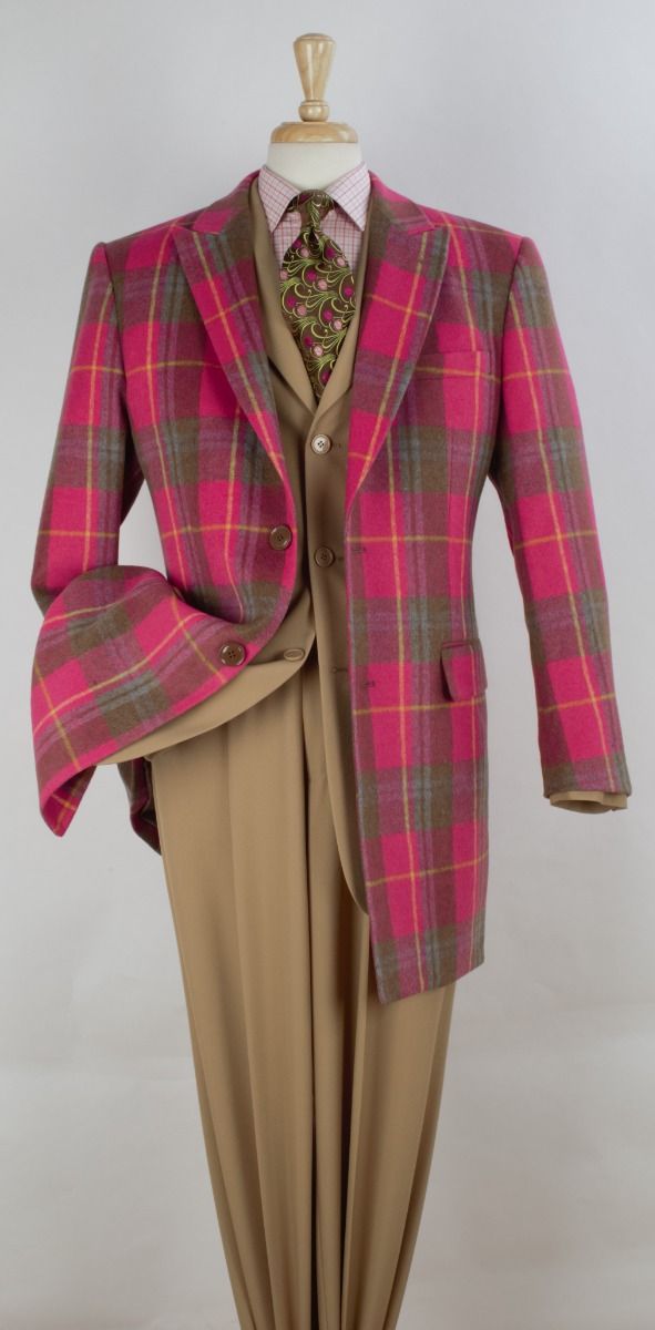 Veno Giovanni Men's 100% Wool 3/4 Length Length Top Coat - Single Breasted