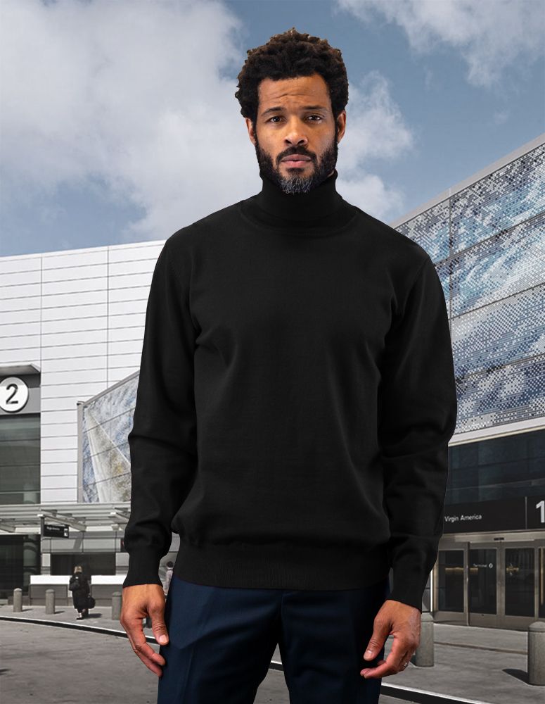 Statement Men s Outlet Long Sleeve Shirt Turtle Neck Sweater