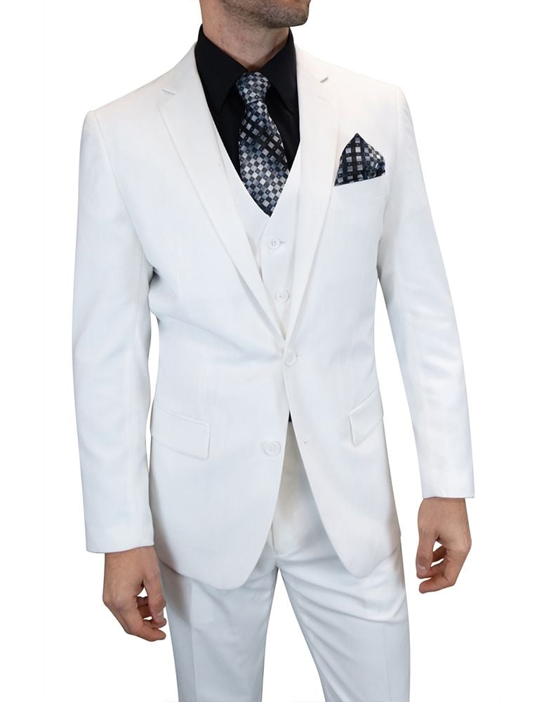Slim Fit 3 Pieces White Summer Beach Groom Wedding Suits Costume (Jack –  classbydress