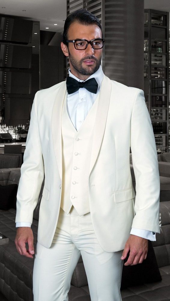 Statement Men's 3 Piece 100% Wool Outlet Tuxedo - Shawl Lapel