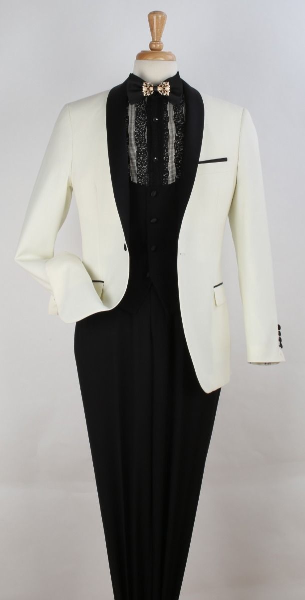 Apollo King Men's Outlet 3pc Fashion Tuxedo - Accented Jacket