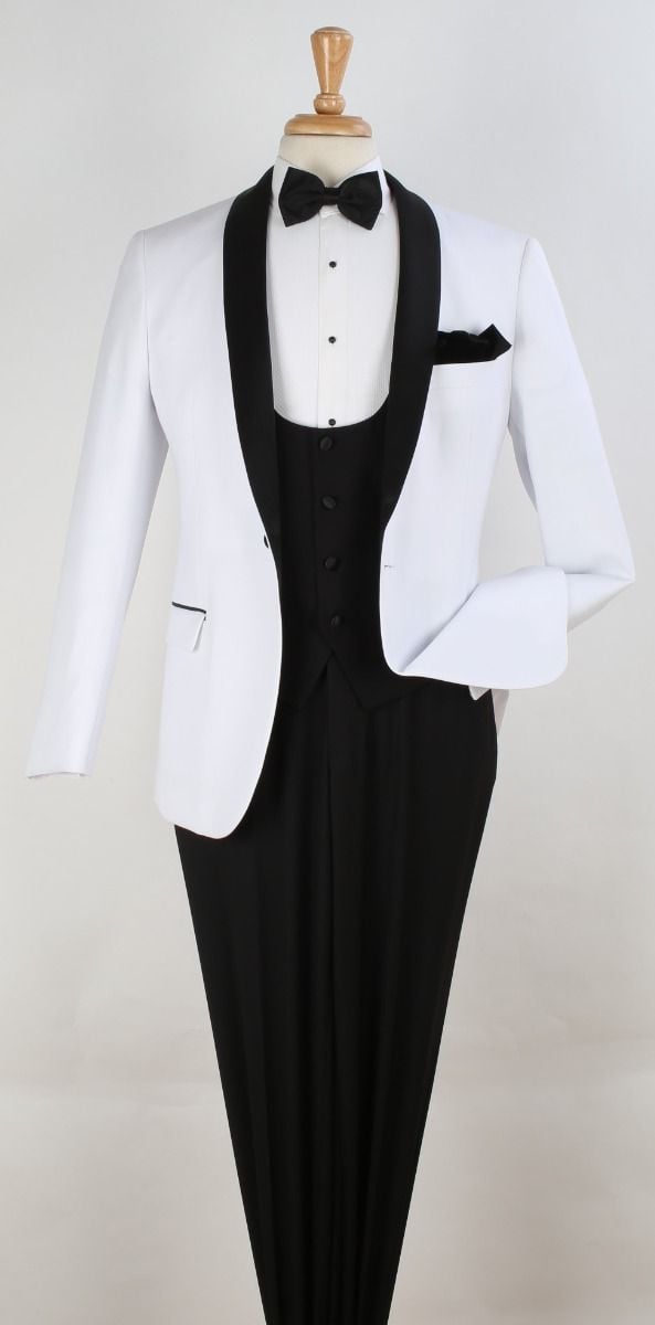 Apollo King Men's 3pc Fashion Tuxedo - Accented Jacket