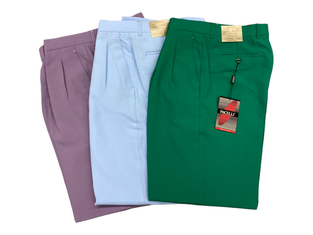 Zacchi Men's Pleated Pants - Bright Colors