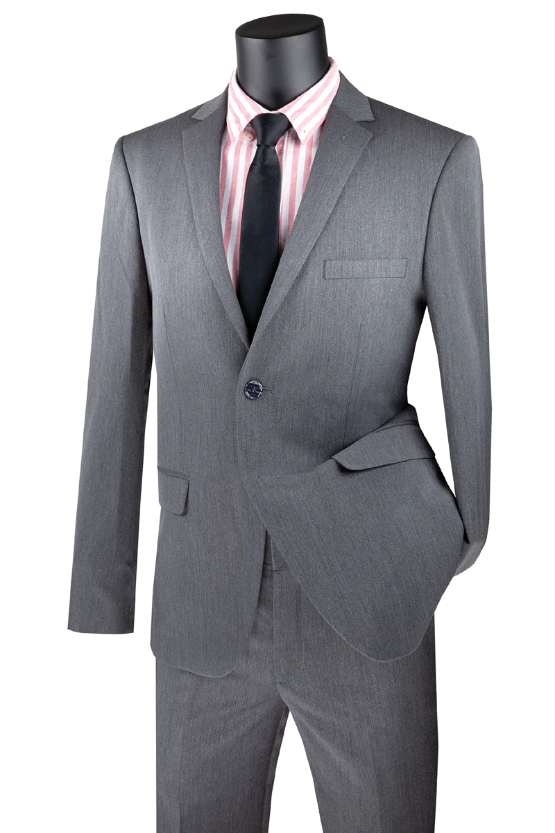 VINCI Men's Ivory 2 Button Classic Fit Business Suit w/ Pleated Pants NEW 