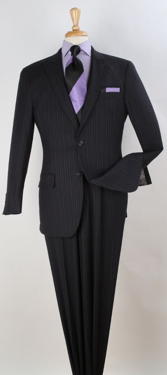 Apollo King Men's 2pc 100% Wool Fashion Suit - Simply Business
