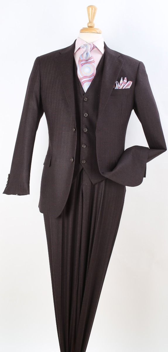 Apollo King Men's Outlet 100% Wool Suit - Classic Executive