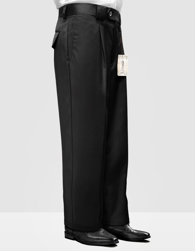 Mens wool dress pants pleated hot sale