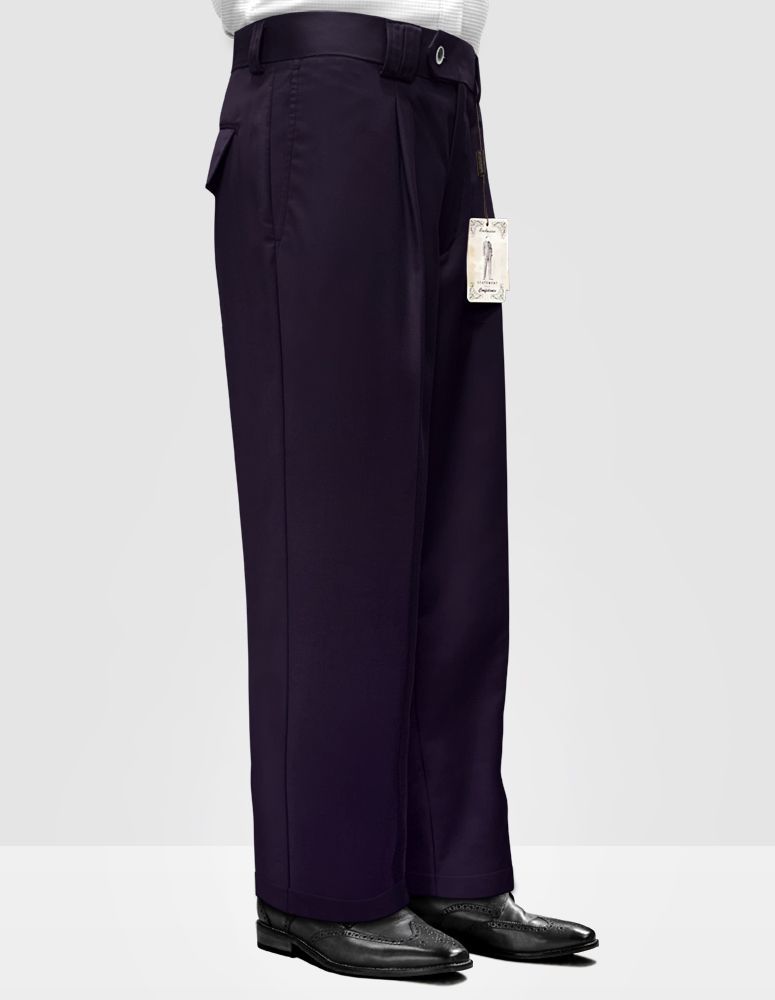 STATEMENT CLOTHING | ﻿REGULAR FIT PLEATED PANTS PA-200A-CHARCOAL main image 1