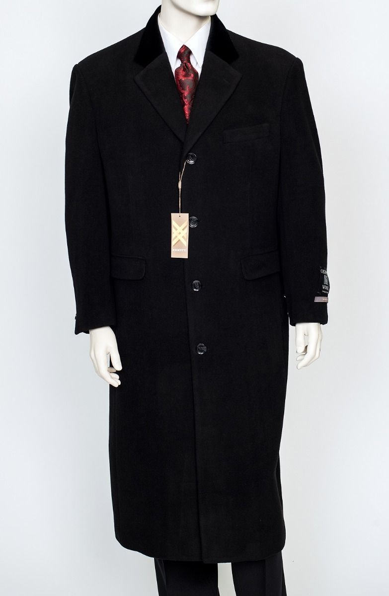 XXIOTTI Men's Cashmere Blend Full Length Top Coat