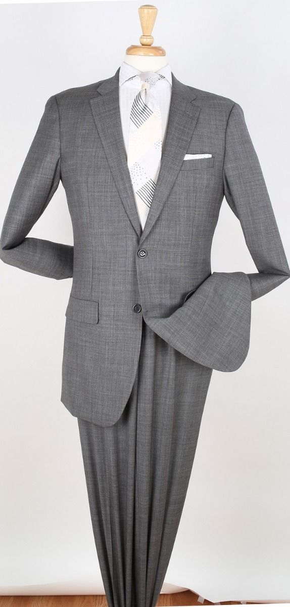 Apollo King Men's 100% Wool Fashion Suit - Extra Long Sizes