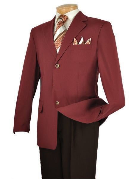 Vinci Men's Outlet Single Breasted Poplin Blazer - 2 Button Jacket