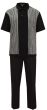 Silversilk Men's 2 Piece Short Sleeve Walking Suit - Patterned Stripes