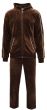 Stacy Adams Men's 2 Piece Velour Walking Suit - Hoodie Set