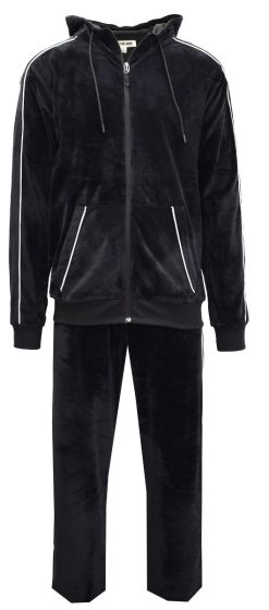 Stacy Adams Men's 2 Piece Velour Walking Suit - Hoodie Set