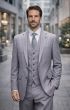 Ash Suit Modern Fit Suit for Guys Plaid Suits