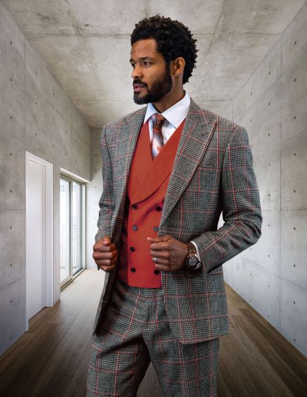 Statement Men's 100% Wool 3 Piece Suit - Vibrant Colors