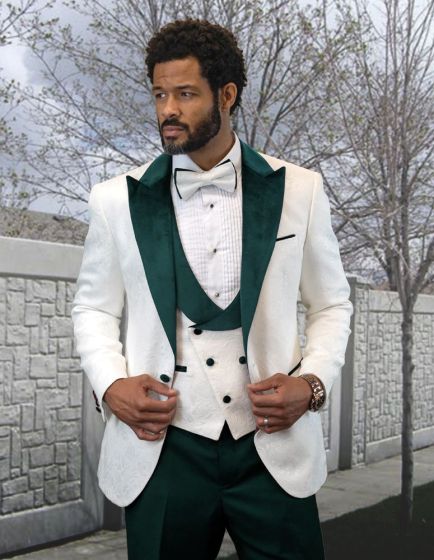 Statement Men's Outlet 3 Piece Fashion Tuxedo - Bold Accents