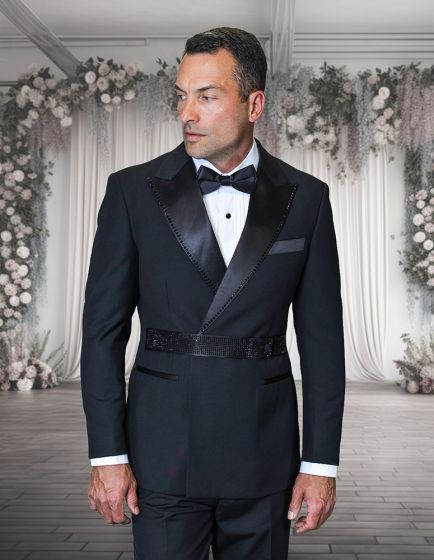 Black Tux Modern Fit Tuxedos Men's Tuxedos