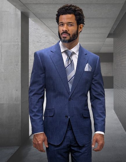 Statement Men's Outlet 2 Piece 100% Wool Fashion Suit - Notch Lapel