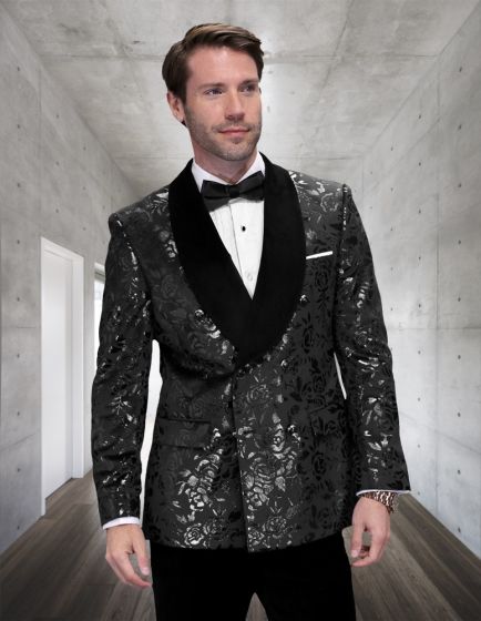 Statement Men's Outlet 2 Piece Modern Fit Lace Tuxedo - Side Trim Pants