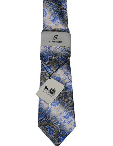 Statement Classic Tie Set- Triple Tone Flower