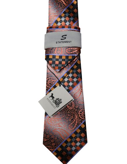 Statement Classic Tie Set- Checker Stripe