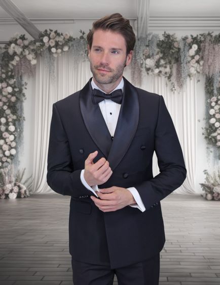 Statement Men's Outlet 2 Piece Modern Fit Tuxedo - Double Breasted