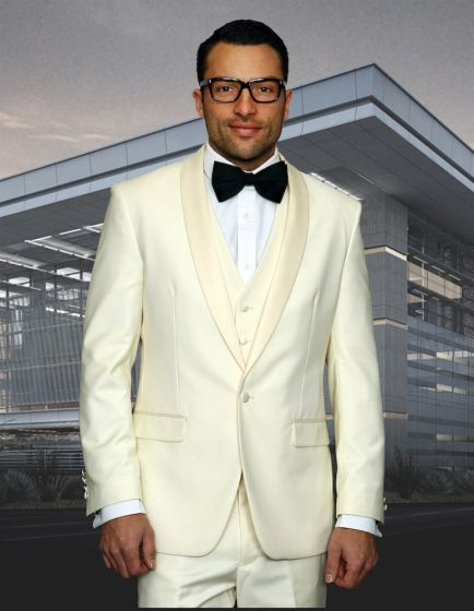 Statement Men's 3 Piece 100% Wool Tuxedo - Bold Colors