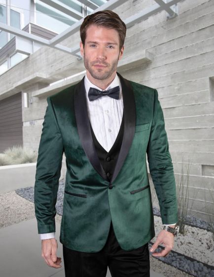 Statement Men's Outlet 3 Piece Suit -  High Quality Velvet