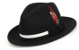 Black Hat Fedora Hat Mens Fedoras Wide Brim Hats
