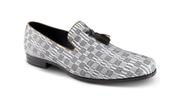 Montique Men's Fashion Loafer Shoe - Abstract Checker