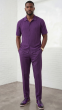 Purple Leisure Suit for Men Two Piece Sets for Guys