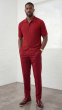 Red Leisure Suit for Men Two Piece Sets for Guys
