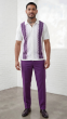 Purple Walking Suit Mens Suit Sets