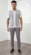 Grey Walking Suit Men's Matching Sets Button Down Shirt