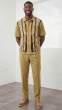 Khaki Mens Leisure Suit 2 Piece Sets for Men