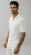 White Polo Shirt Mens Polo Shirts Knit Polo Collared Shirt Quarter Zip
