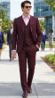 Burgundy Suit Mens 3 Piece Suits Sharp Suits for Men