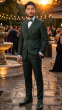Hunter Green Suit Mens 3 Piece Suits Sharp Suits for Men