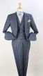 Apollo King Men's Outlet 3pc 100% Wool Suit - Notch Lapel Vest