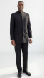 black Man 2 Pieces Suit Nehru Jacket
