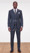 Charcoal Plaid Suit Notch Lapel