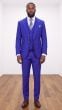 Royal Mens Suits Brass Buttons 3 Piece Suit for Men with Peak Lapel