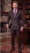 Brown Double Breasted Suit Men's Wool Suits